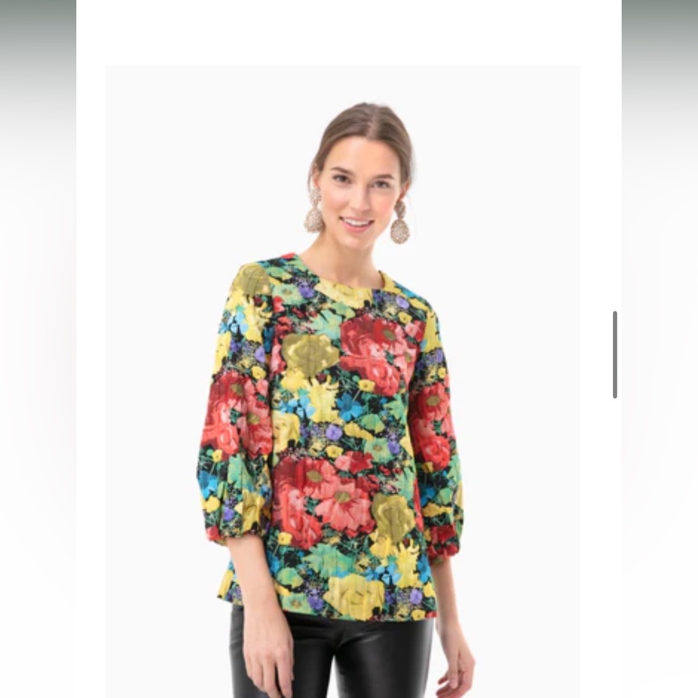Tuckernuck Multi-Floral Jackie Blouse